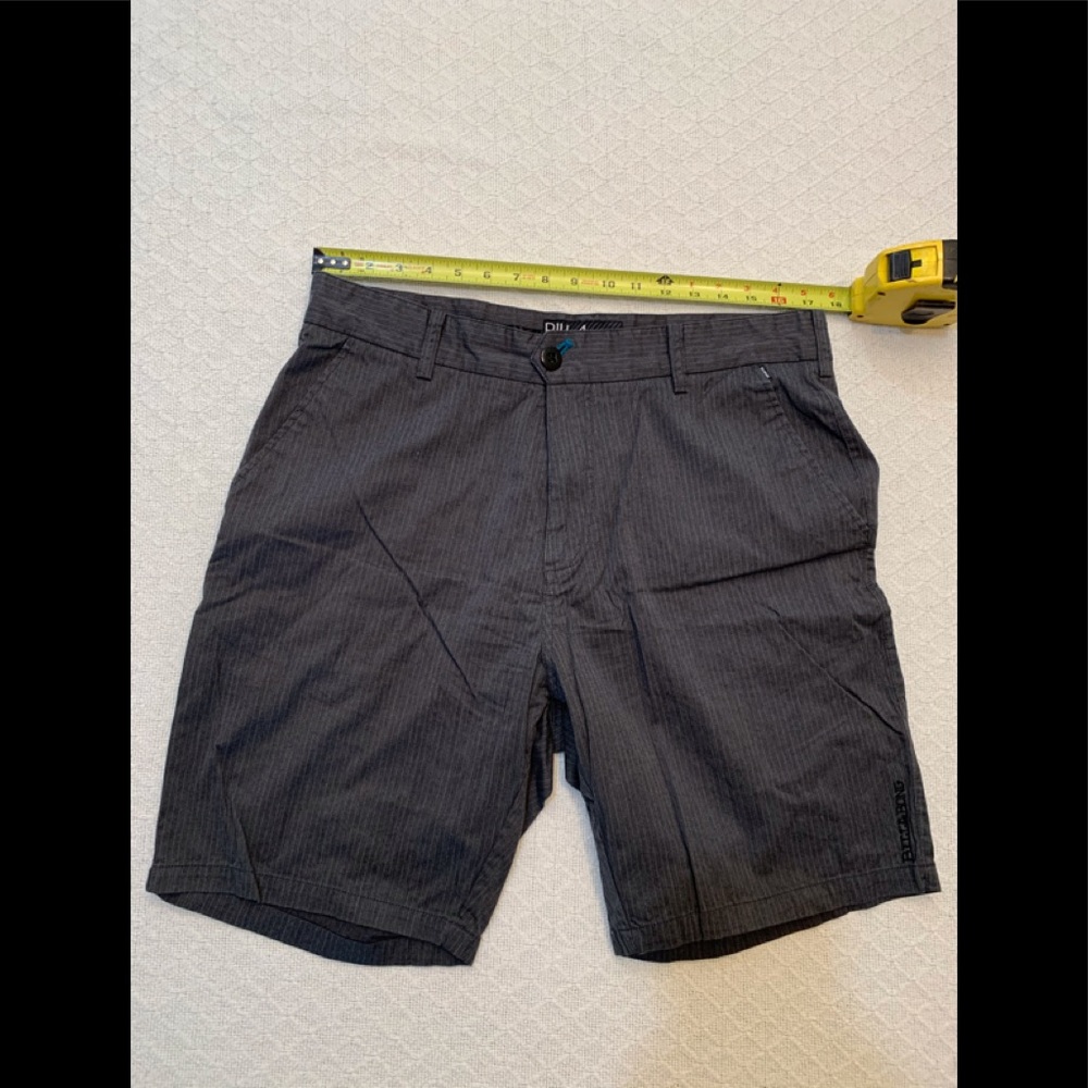 Billabong Men Casual Outdoor Pinstripe Flat Front Shorts Black Size 36